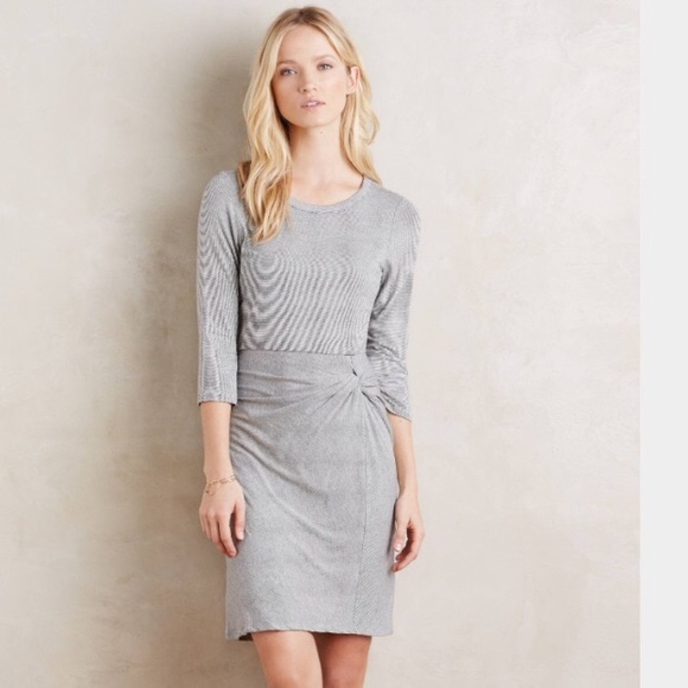 Amadi Black and White Striped Jersey Dress
